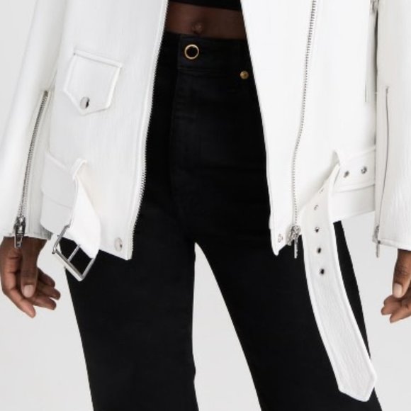 BLANKNYC Early Riser Moto Jacket Faux Leather Bright White Size XS - Picture 3 of 4